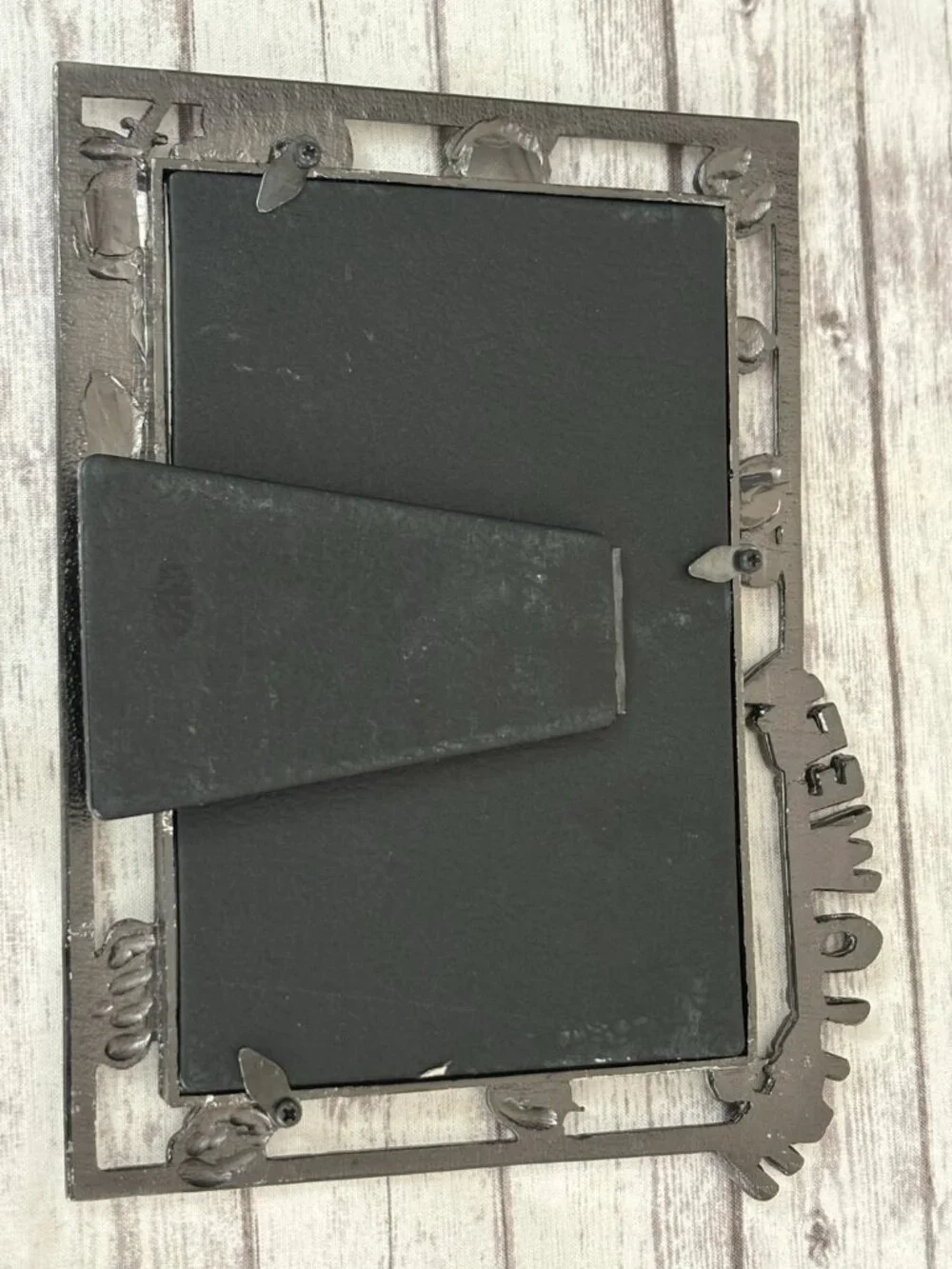 Retro Cute Halloween Fall Cat Bat Trick Or Treat Metal Picture Frame